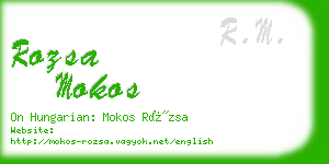 rozsa mokos business card